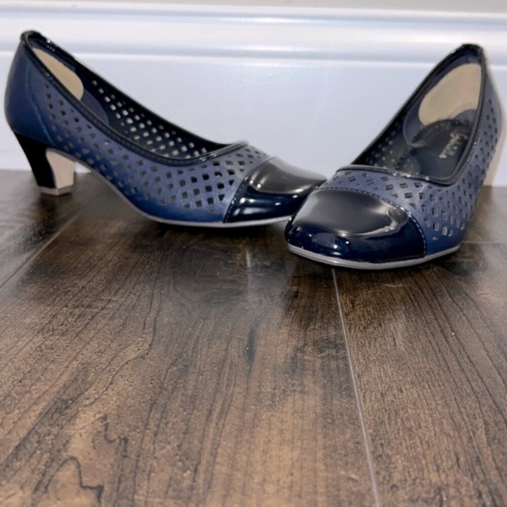 Navy Lydia Comfort Heel